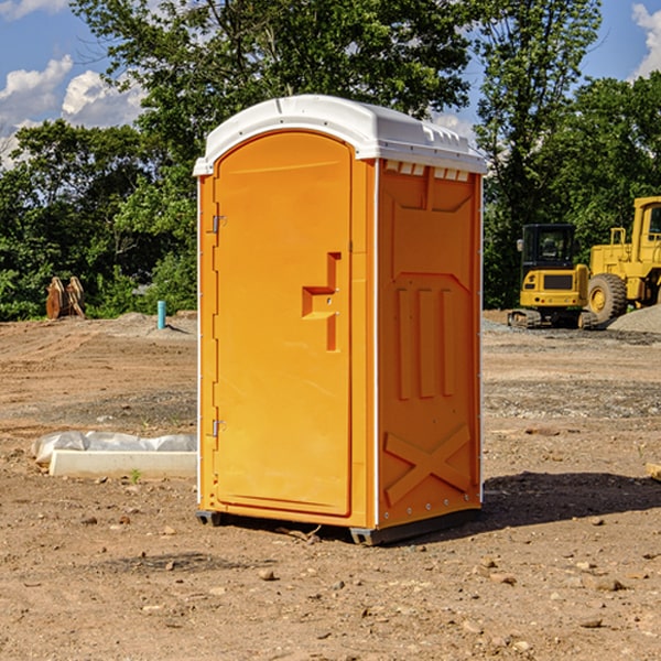 how often are the porta potties cleaned and serviced during a rental period in Parole